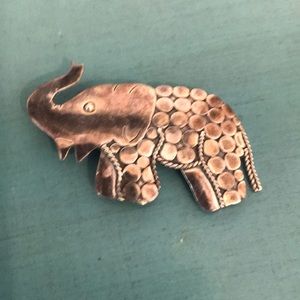 Sterling silver elephant pin
